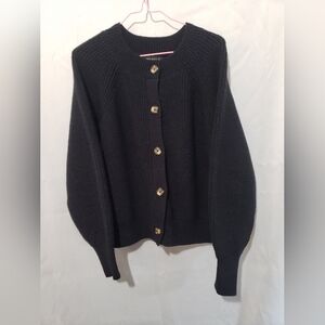 Banana Republic Sparkle Thread Black Sweater Size Large